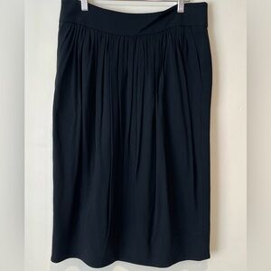 Vintage Georgio Armani Skirt black knee length with pockets Made in Italy Sz 46